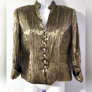 Vintage 1990s JR Nites Metallic Jacket - Size 6